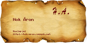 Hok Áron névjegykártya